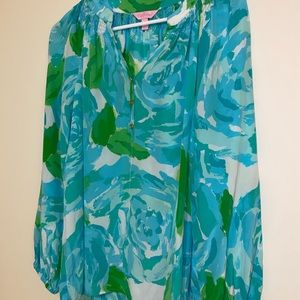 Lilly Pulitzer Elsa Silk Top | Small